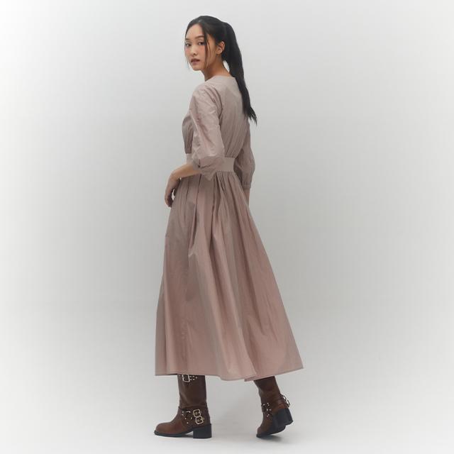 Rap Waistband Detail Long Dress Aq3Wo862
