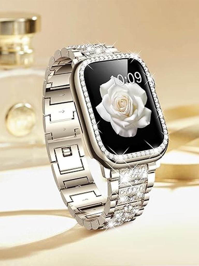 Bling Diamond Strap For Applen Watch Band 38mm 40mm 41mm 42mm 44mm 45mm 49mmS10 42mm46mm  Metal Belt For Iwatch S10 9 8 7 6 5 4 3 2 SE Women Bracelet