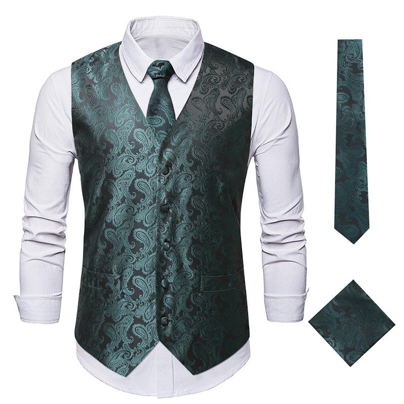 

Чоловічі жилетки з вишивкою MAGLESON Осінь Нова мода Sun Flower Vest XXL зелений