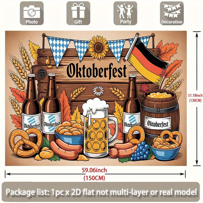 2D-Flachbanner, Illustration zum Thema Oktoberfest, geeignet für Wandhintergründe in Wohnzimmern, Schlafzimmern und Büros