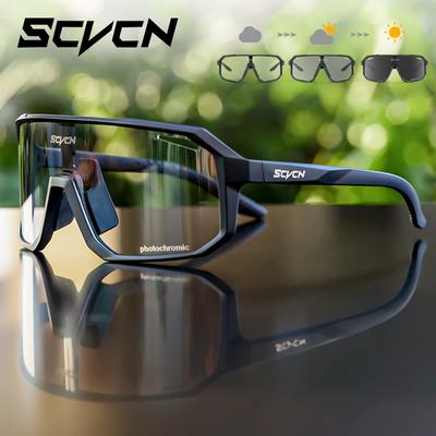 Scvcn Nuovi Occhiali da Ciclismo Fotocromatici UV400 da Uomo Donna Occhiali Sportivi da Corsa per Uomo Occhiali Bici da Strada Occhiali da Bicicletta