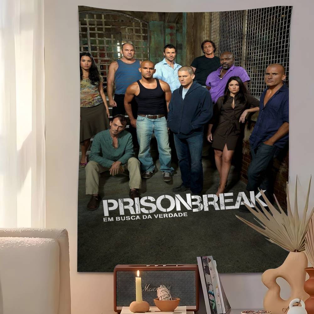 Prison Break Classic TV Series Anime Tapestry Hippie Flower Wall Carpets Dorm Decor Wall Hanging Home Decor