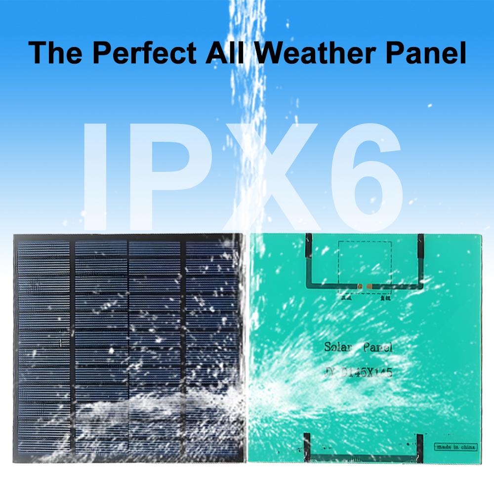 

3 Solar Panel 18.6 Percent High-Efficiency Polysilicon Power IPX6 Waterproof 250mA Photovoltaic Module 12 Volt Solar Panel for Smart