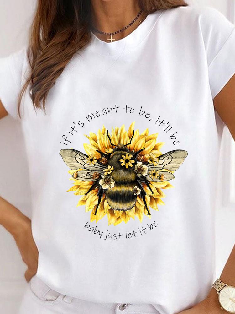 Short Sleeve Graphic Tee Clothes Summer Ladies Print T Fashion Women's Leopard 90s Trend Lovely Clothing Female T-shirts