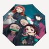 1pc Outdoor Umbrella with Demon Slayer Characters, Automatic Opening/Closing, Portable 3-Fold Design, 8-Rib Iron Frame, Perfect Gift for Fans, Tr