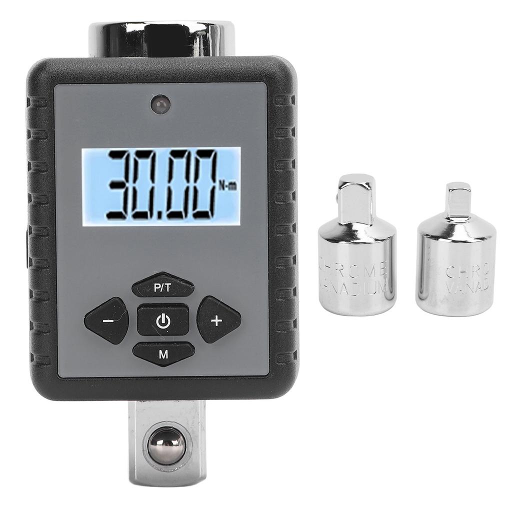1 2in Digital Torsion Wrench Adapter 2 to 200 N.m with 2 Adapter Torsion Wrench Converter for Car Motorcycle Repair