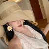 2026 new vacation mature woman curved edge straw hat big brim women summer travel beach sun protection hat seaside