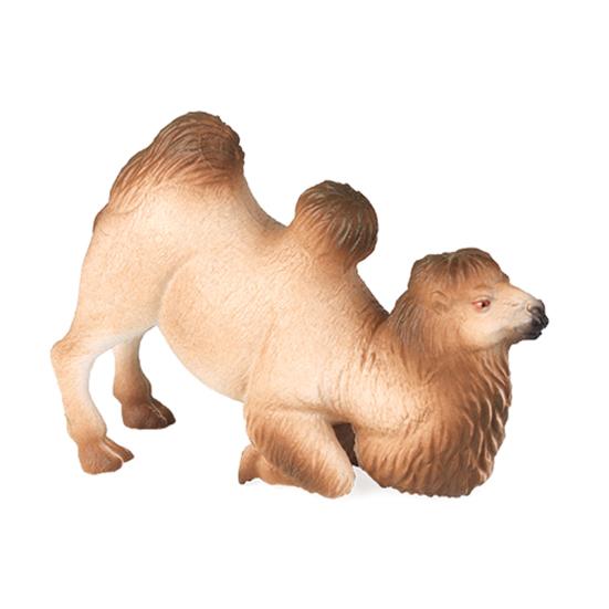 Simulation Camel Model Kneeling Two-humped Camel Figurine Realistic Miniature Animal Collectible Toy Desktop Decoration Ornament