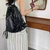 New handsome new niche drawstring design backpack versatile large capacity