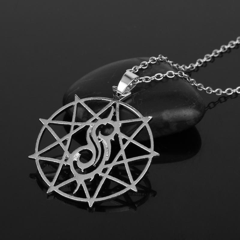 Band Style Necklace with Star Hollow-Out Pendant Choker, Unisex Gothic Punk Jewelry