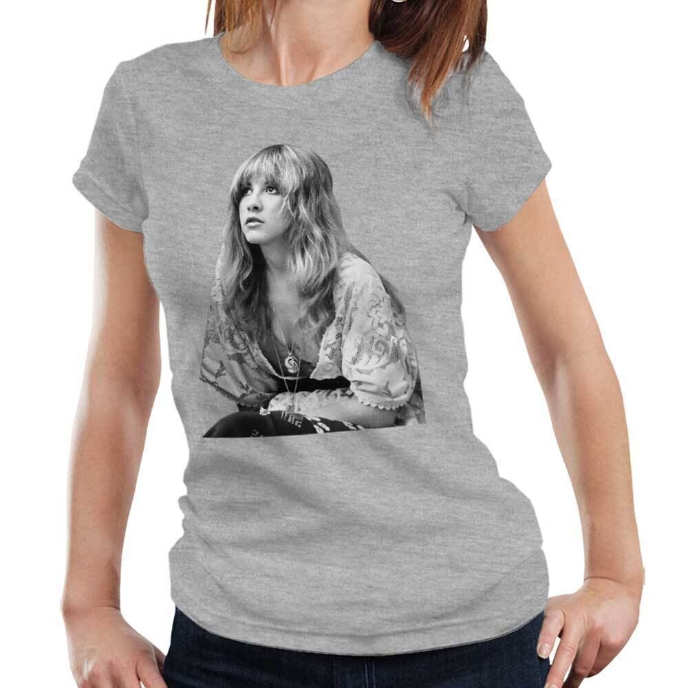 Stevie Nicks Tshirt Portrait Young Semi Fitted Ladies Retro Vintage