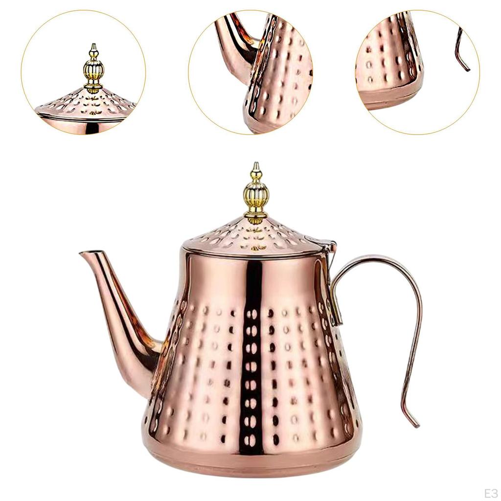 Gooseneck Teapot Stainless Steel Kettle for Induction Loose Leaf Tea