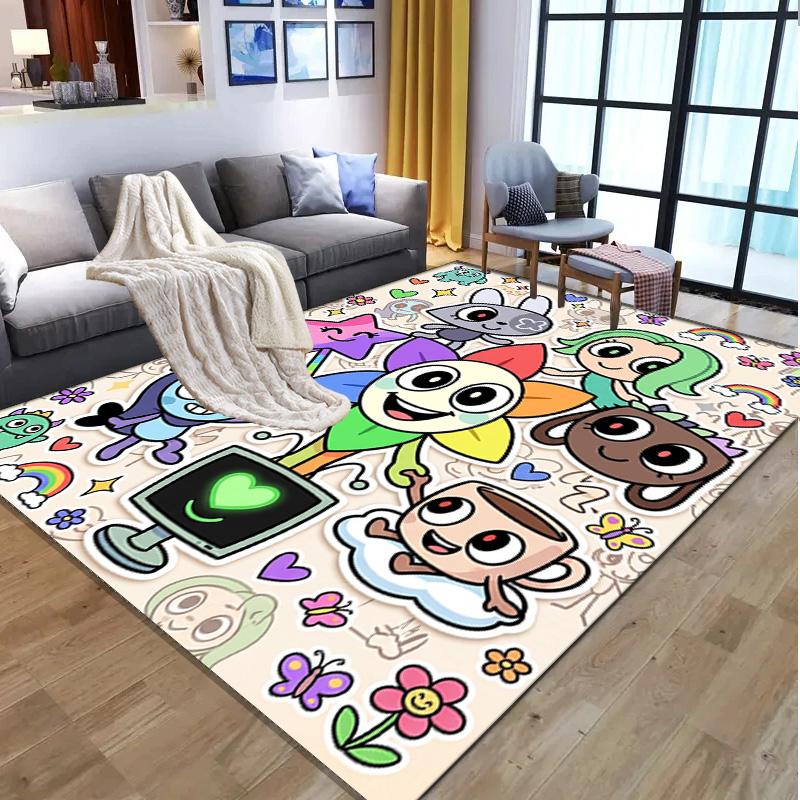 Dandy's World Pattern Rug, Indoor/Outdoor Mat, for Picnic, Gameroom, Bedroom, Office, Living Room, Home Decor Carpet, Birthday Gift