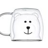 Niedliche Bärentassen, doppelwandiges Isolierglas, Espressotasse, doppelwandiges Glas, Milchbärentasse mit Henkel, Geburtstagsgeschenk für Frauen und Männer