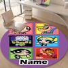 Personalized The Powerpuff Girls Round Chair Office Rug - Perfect for Mat, Office Chair & More - Ideal Gift for Birthdays and Holidays