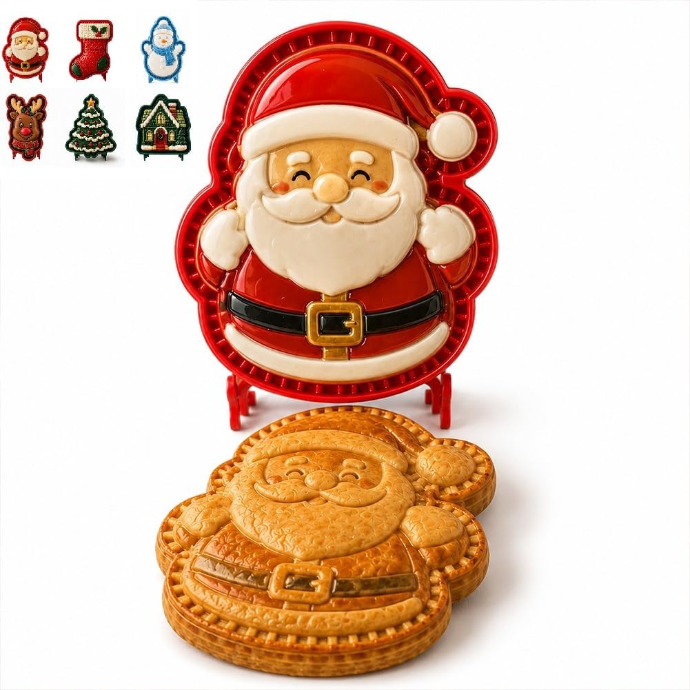Christmas Mini Pie Maker with One-Press Hand Pie Cookie Mould Set Festive Baking Press for Pastry Dough Shaping Holiday Dessert Maker