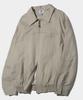 Placestudioman Vintage Washed Cut-Out Collared Neck Cotton Zip-Up Bomber Jumper_3 Colors