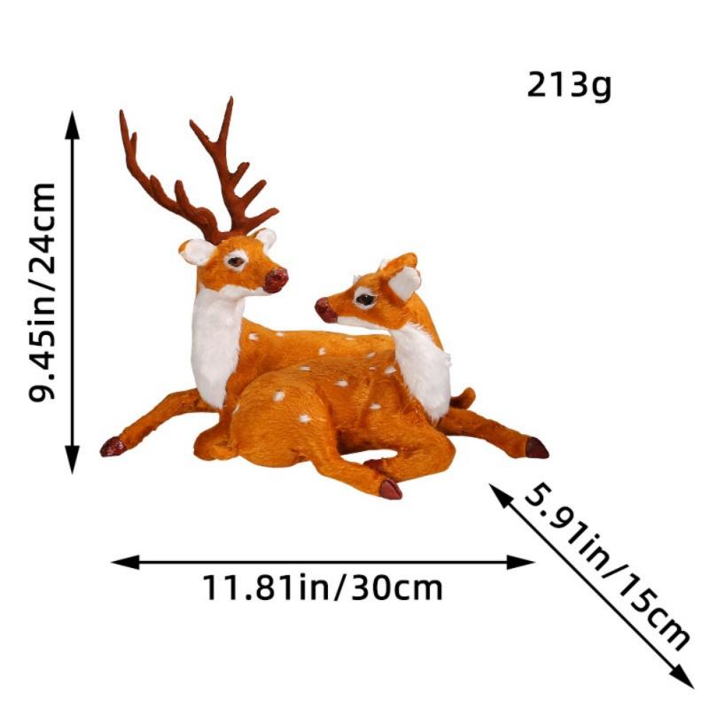 

Рождественская пара оленей олени украшения имитация оленя фигурка домашнего украшения рабочего стола вечеринка рождественские украшения