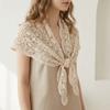 Ethnic Style Hollow Out Lace Shawl Fake Collar Fart Curtain Retro Crochet Flower Scarves  Women