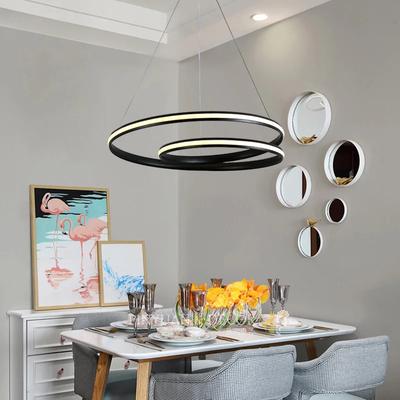 Black White Color Led Modern Pendant Lights for Dining Living Room Kitchen Aluminum Lamp Body Hanging Cord Pendant Lamp Fixtures