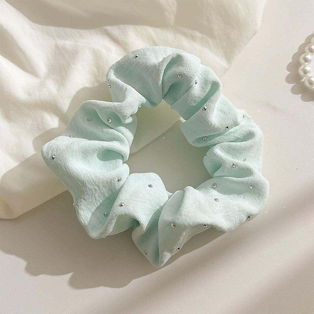 Polka Dot Large Scrunchies Elegant Hair Rope Hair Tie Band Ponytail Holder Daily Women Hair Accessories Headwear светло-зеленый