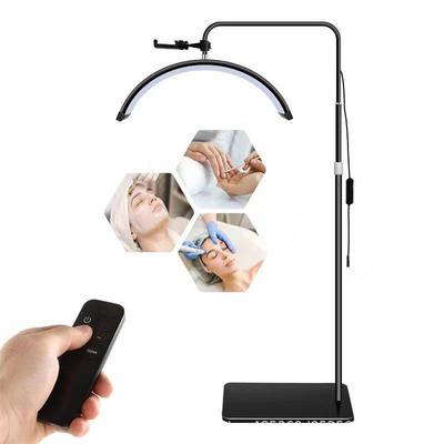24-calowa Lampa LED Piękności w Kształcie Połowy Księżyca do Haftu, Manicure, Aplikacji Brwi i Rzęs - Kształt U, Stojąca Podłogowa Lampa Wypełniająca Ochrona Oczu