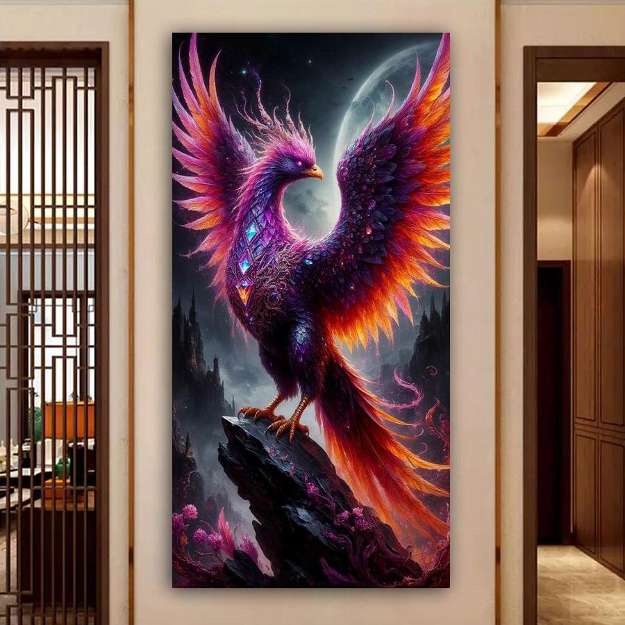 Red Phoenix Large Size Diamond Painting New Collection Animals Big Bird Diy Full Drill Rhinestone Embroidery Mosaic Cross Stitch Kits