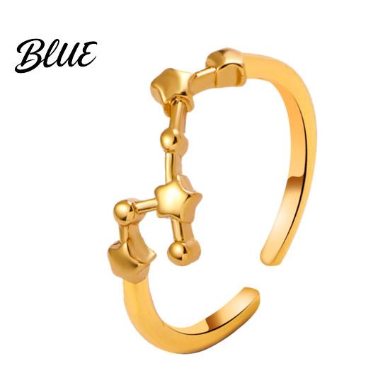 Star Symbol Ring Student Electroplated Finish Adjustable Opening Design Retro