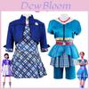 Traje de Cosplay Barbie Charm Princess Academy Sofia Hailey Roupa do Campus