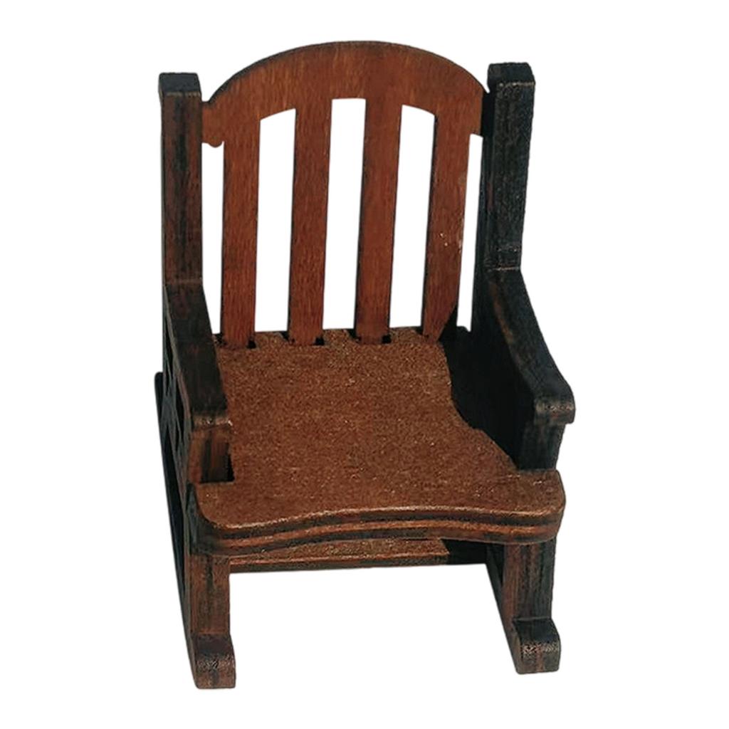 Coffee Frog with Rocking Chair Resin Figurine Miniature Desk Decors Ornament For Home Office Garden Landscape Decoration