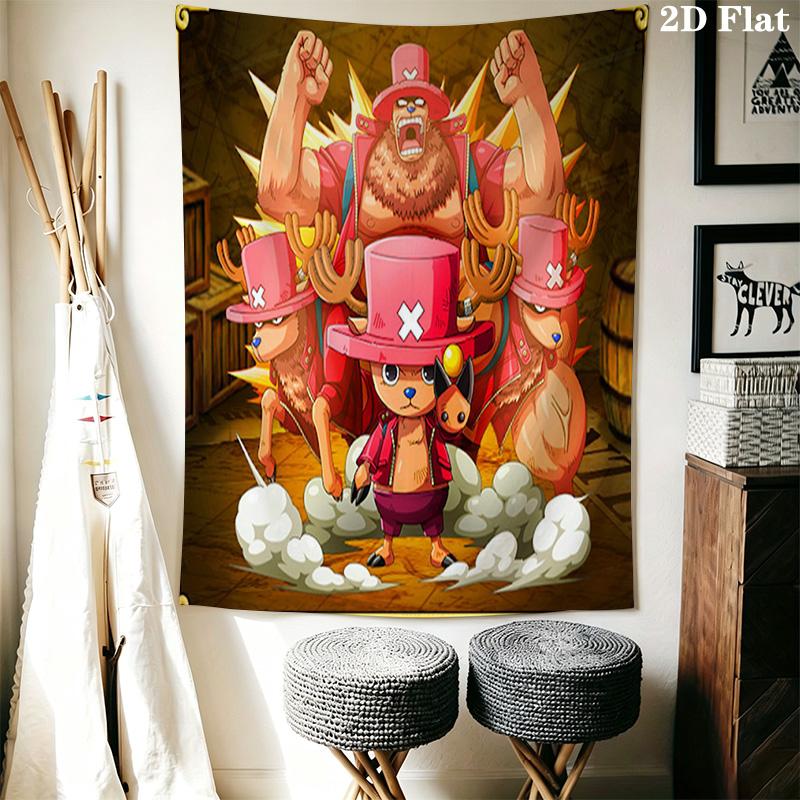 One Piece Luffy Tapestry Wall Tapestry Fashion Print Wallmounted Wall Covering Decoration Atmospheric Background Cloth Work Of Art