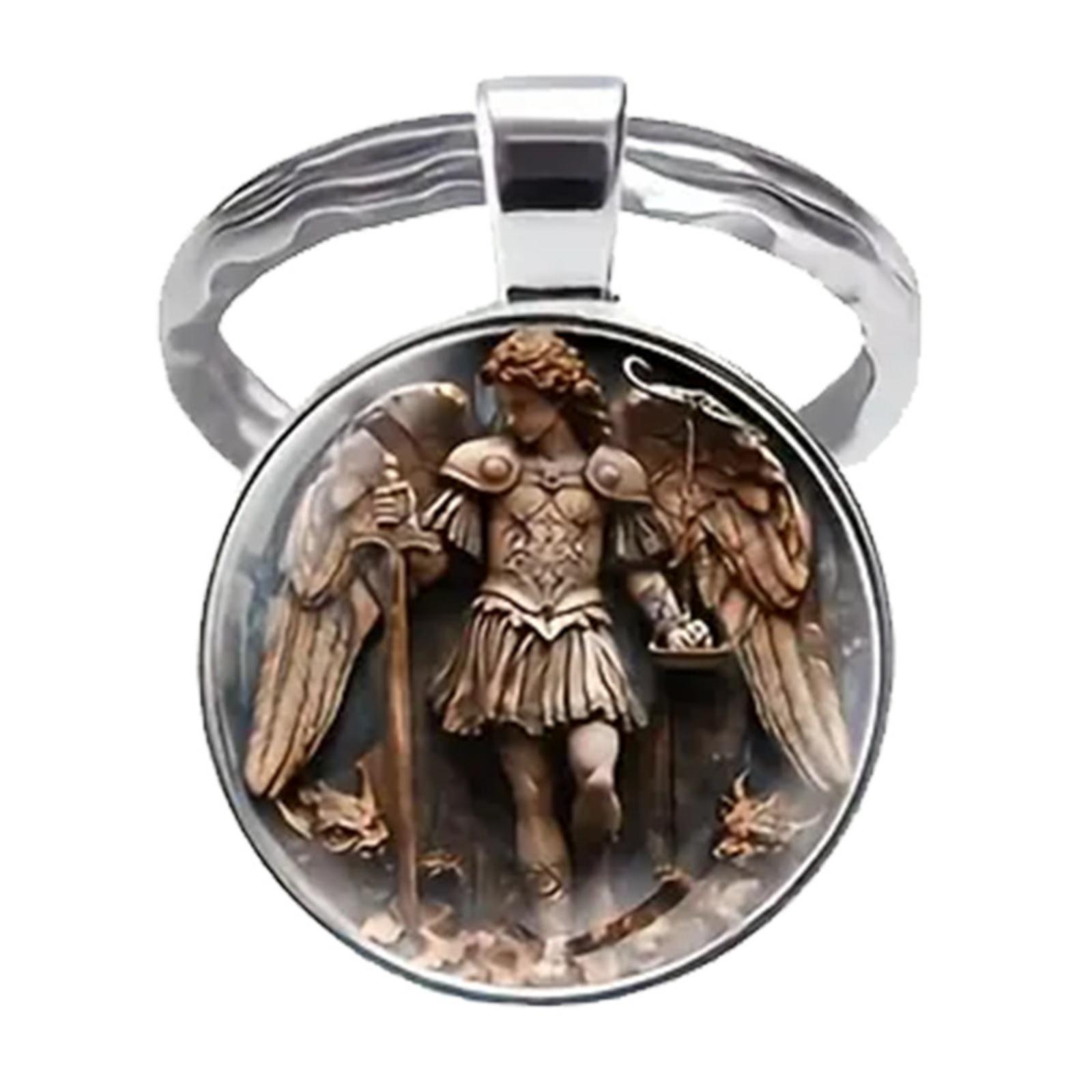 

Fashion Alloy Keychain Pendant Round Metal Key Ring One Size