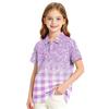 Girls' School Uniform T-Shirt with Gradient Print Casual Formal for Everyday Wear