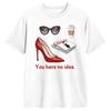 Maglietta per Coppia The Devil Wears Pradaed New York Tacchi Rossi Magliette Harajuku T-shirt Estiva Y2K Abbigliamento Casual in Cotone Regalo