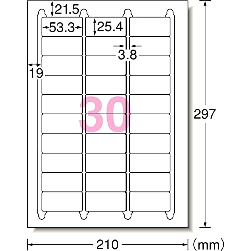 A-One Label Sticker, Easy To Peel A4, 30 Sides, 10 Sheets 31277
