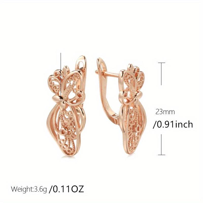 1 par de brincos de borboleta vintage para mulheres cor dourada luxo elegante noiva casamento joias da moda presentes