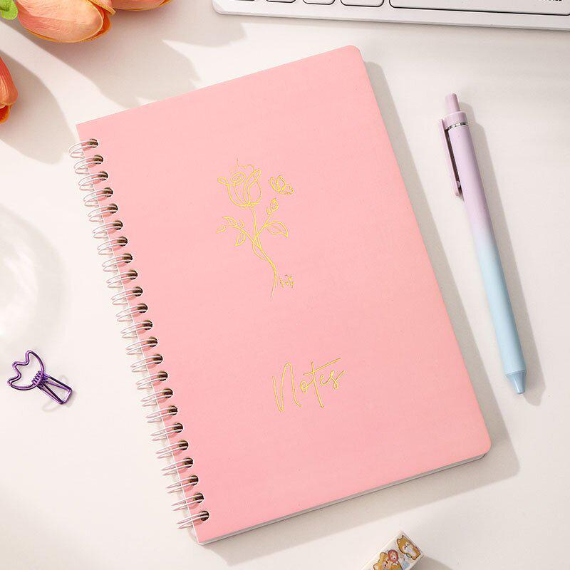 Macaron Color A5 Spiral Notebook - Ruled Diary for Students & Office
