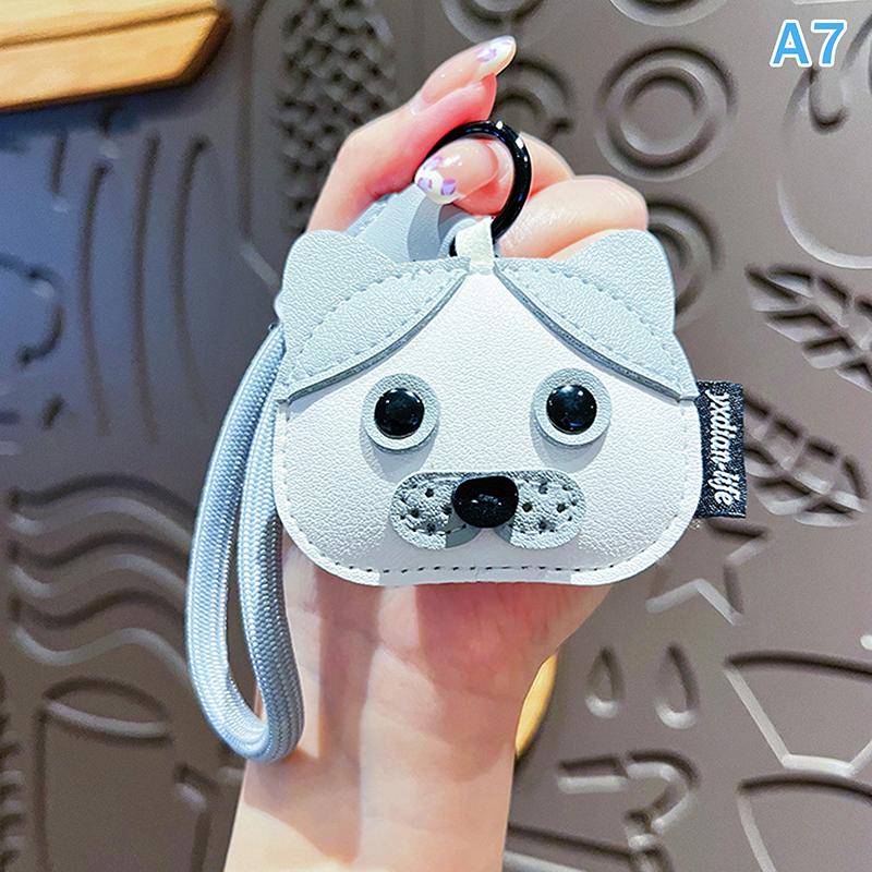 

New Unisex Bag Pendants Creative Leather Cartoon Puppy Cute Bag Accessories Multifunctional Keychains Student SchoolBag Pendant