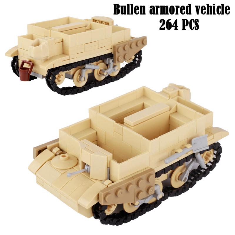 WW2 Militar Africa de Nord Serie Camion Cisternă Blocuri de Construcție German Britanic Figurine Soldat Vehicul Armată Tun Armă Cărămizi Jucărie