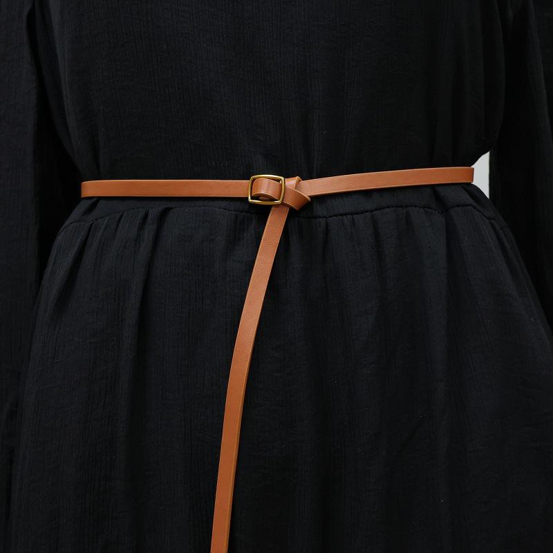 Versatile Korean-Style Women’s Leather Waist Belt for Dresses, Jackets, and Sweaters