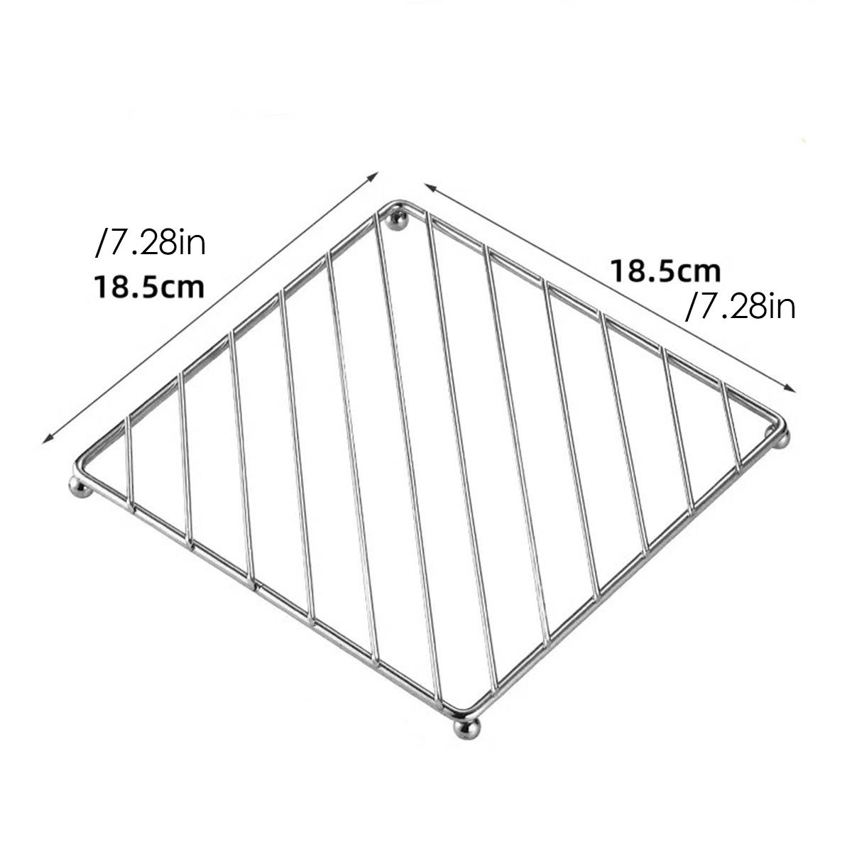

Набор подставок из нержавеющей стали - утолщенная теплоизоляционная подкладка для кухонного стола, держатель для кастрюли, коврик для посуды, подставка для пароварки, решетка для охлаждения L&Rectangular