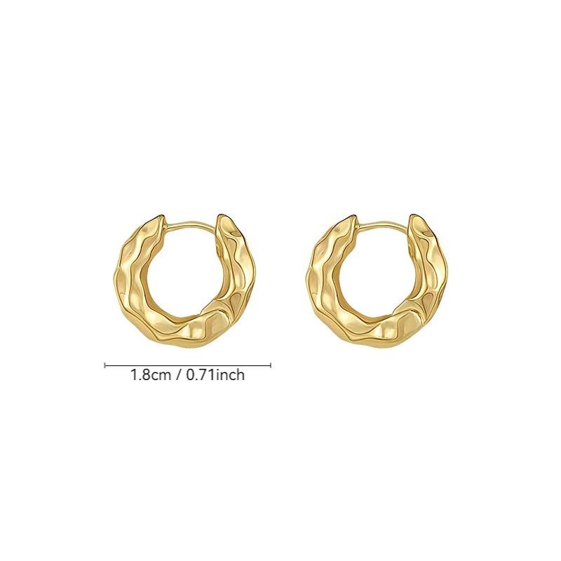 Trendy 925 Silver Circle Hoop Earrings for Women Real Silver Jewelry Fashion Earrings