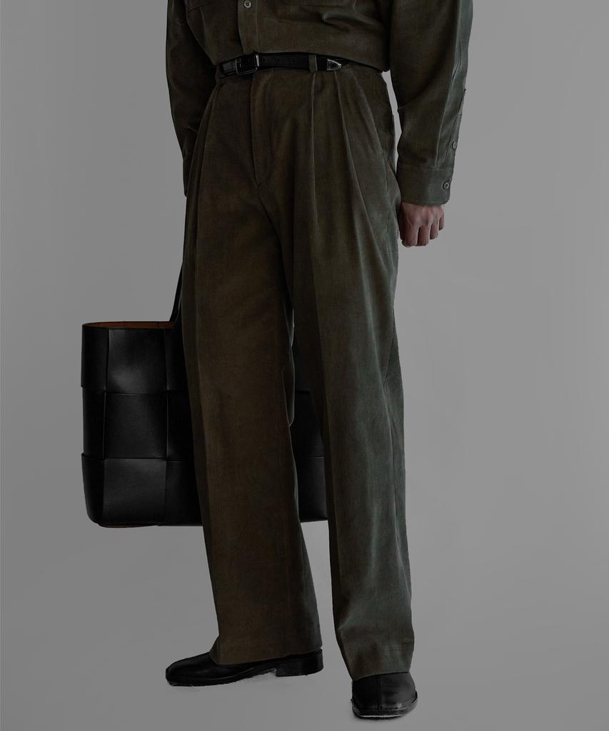 Baulopeulodeogteu Corduroy Setup Pants [Khaki]