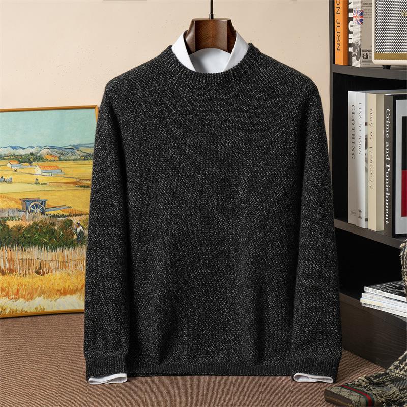 Семиигольный двухниточный утолщенный кашемировый свитер с цветочным узором модный универсальный трикотажный пуловер для работы XXXL 14090₽