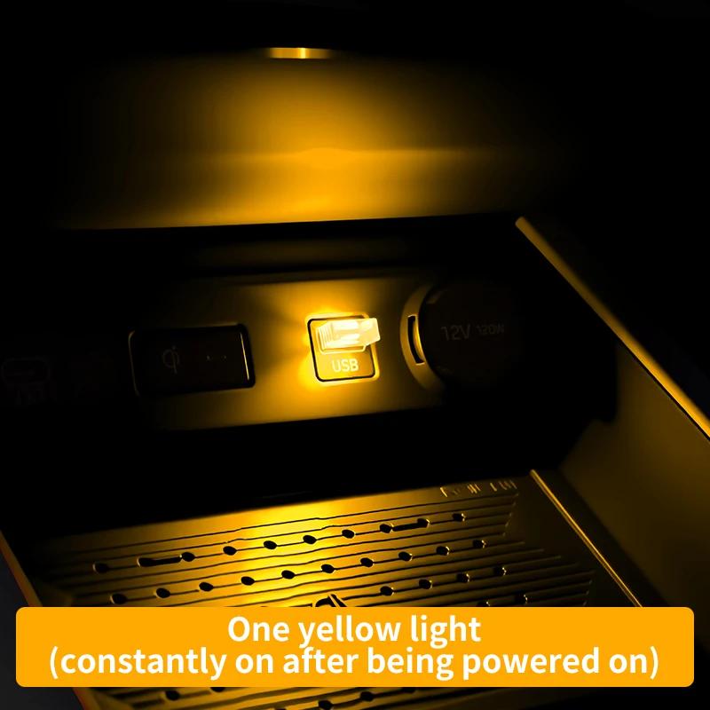 

1pcs LED car ambient light USB car interior breathing light Colorful night light USB ambient light Universal in car interior жёлтый