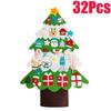 DIY Felt Christmas Tree Set With Ornaments Plus For Home Wall Hanging Felt Christmas Craft Kits Xmas Decoration Party Gifts