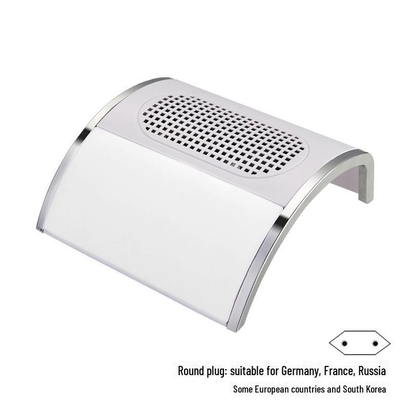 

Мощный настольный пылесос для ногтей с двумя вентиляторами мощностью 80 Вт и пылесборник Armrest-EU белый