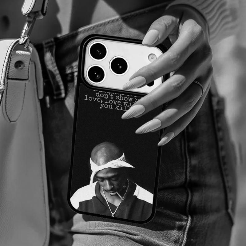 2Pac Tupac Shakur Signed Rap Rapper Phone Case For iPhone 17 Air 14 15 13 12 Max Cover For Apple 15 16 16e 11 Pro Max Plus Coque