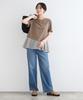 INDIVI Washable Striped Layered Mocha Brown Size 38 T-Shirt, 12719012, Women's, (042), (M)