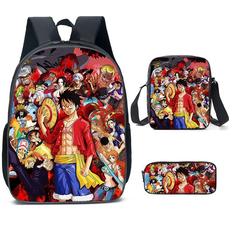 Kuromi Horror Smile Game Brawl Stars Vintage Backpack Set of 3, Multi-Functional Large Capacity School Bag Accessories